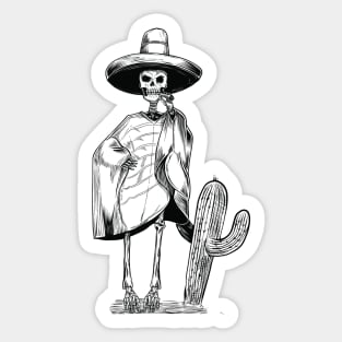 Mexican Skeleton Sticker